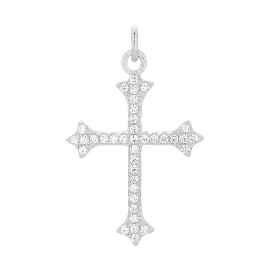 Naszyjniki Selfie Jewellery | Zawieszka Z Cyrkoniowym Krzyzykiem Silver -