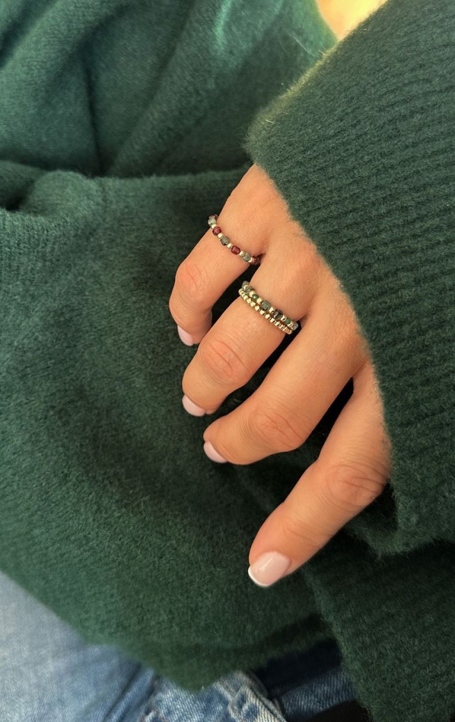 Pierscionki Selfie Jewellery | Pierscionek Emerald Protection -