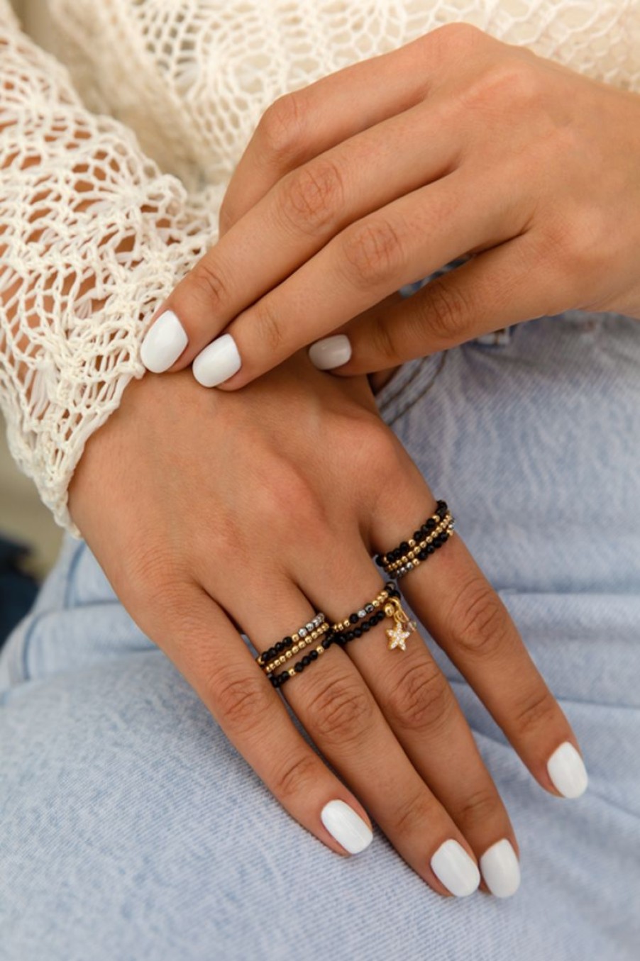 Pierscionki Selfie Jewellery | Pierscionek Elastyczny Senorita Black -