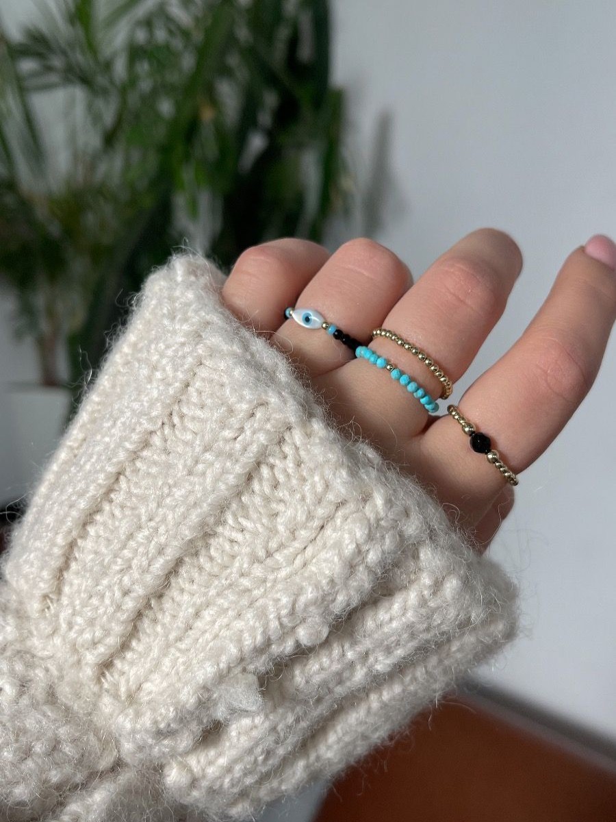 Pierscionki Selfie Jewellery | Pierscionek Full Moon Agat -