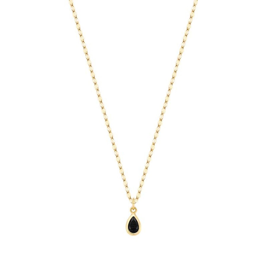 Naszyjniki Selfie Jewellery | Naszyjnik New Charm Teardrop Black Gold -