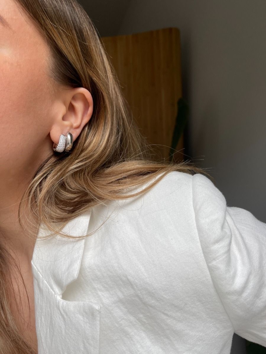 Kolczyki Selfie Jewellery | Kolczyki Boss Babe Silver -