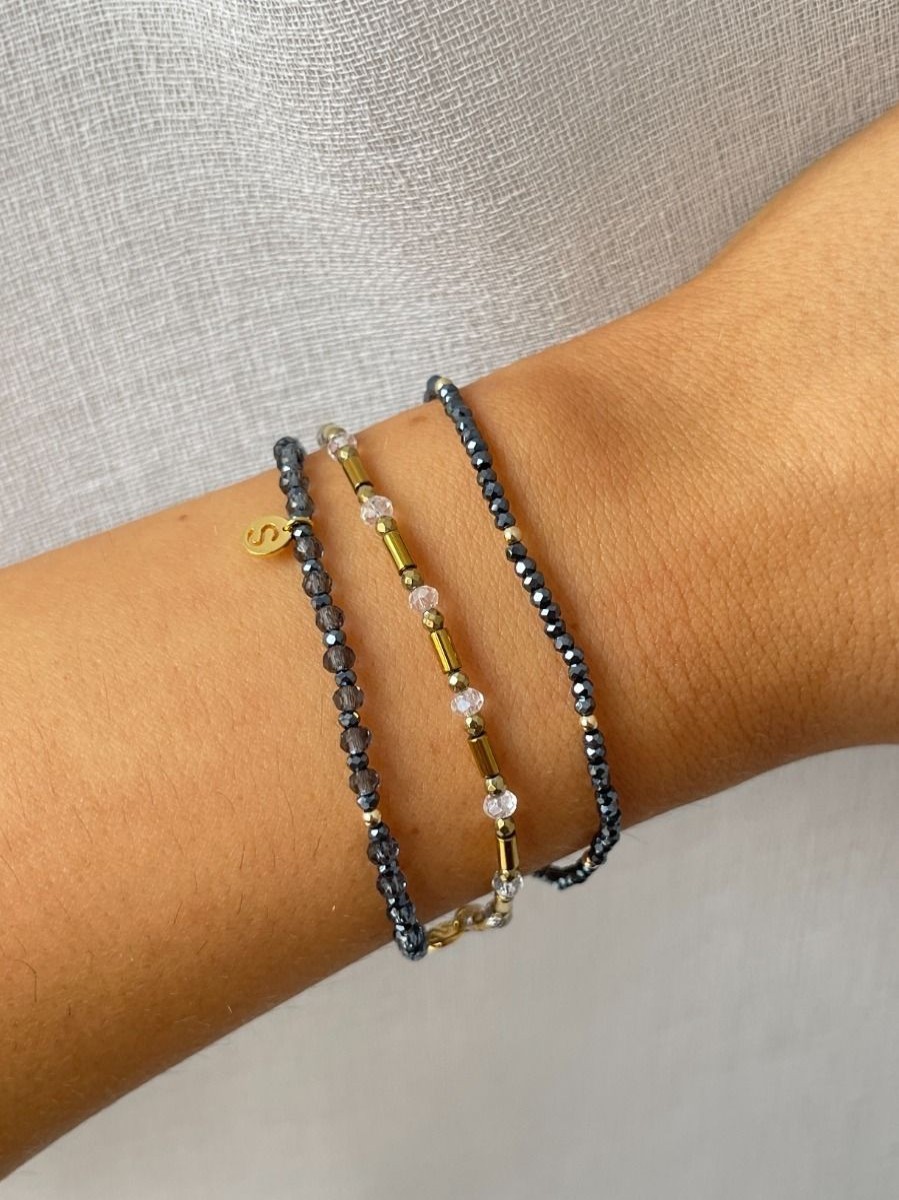 Bransoletki Selfie Jewellery | Bransoletka Gold Hematite Jump -